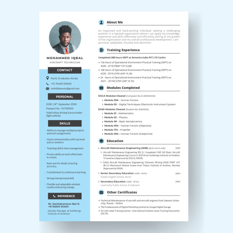 Aircraft Technician Resume